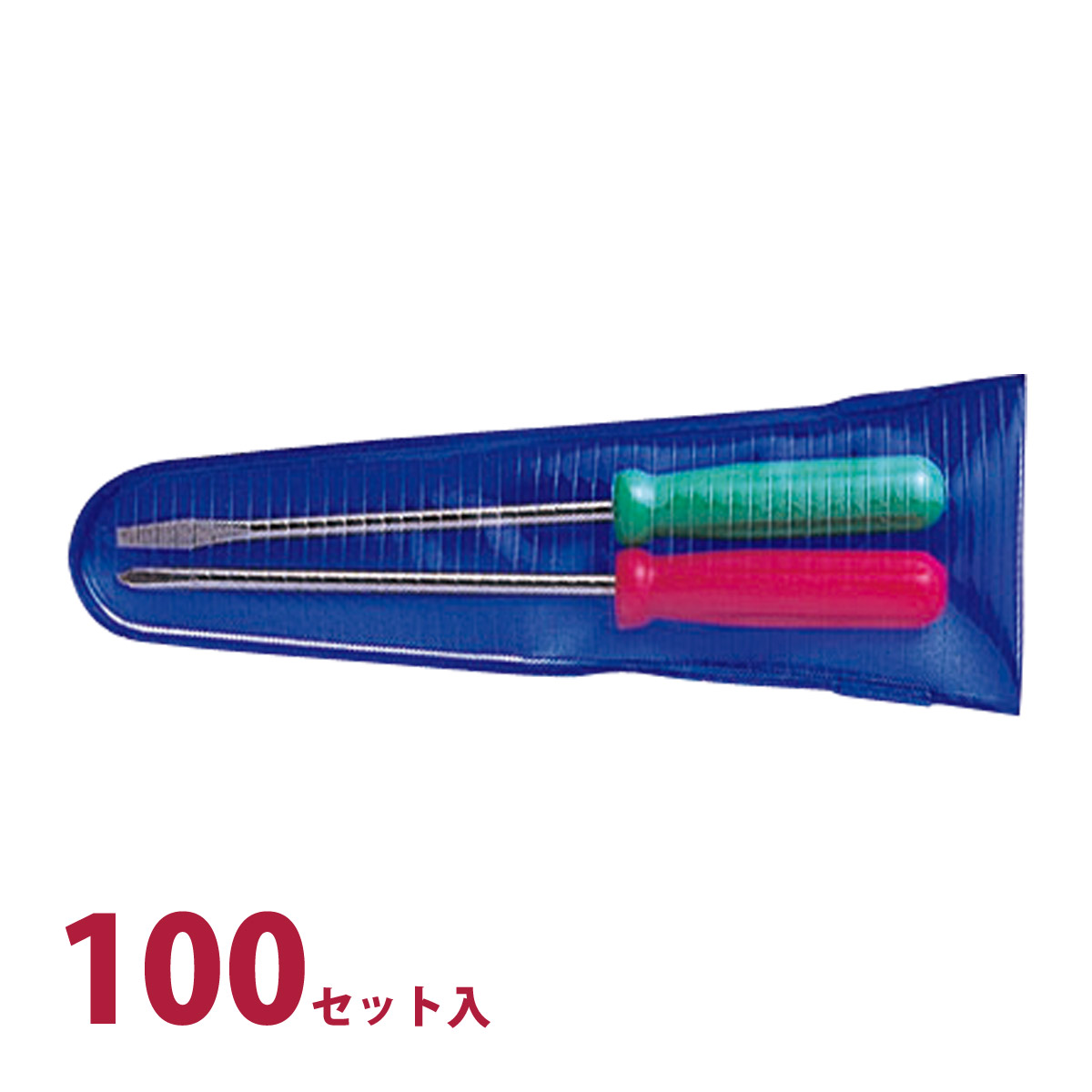 ドライバー 2本セット 100セット ミニロング プラス マイナス 工具 手作業工具 DIY メガネ 持ち運び コンパクト