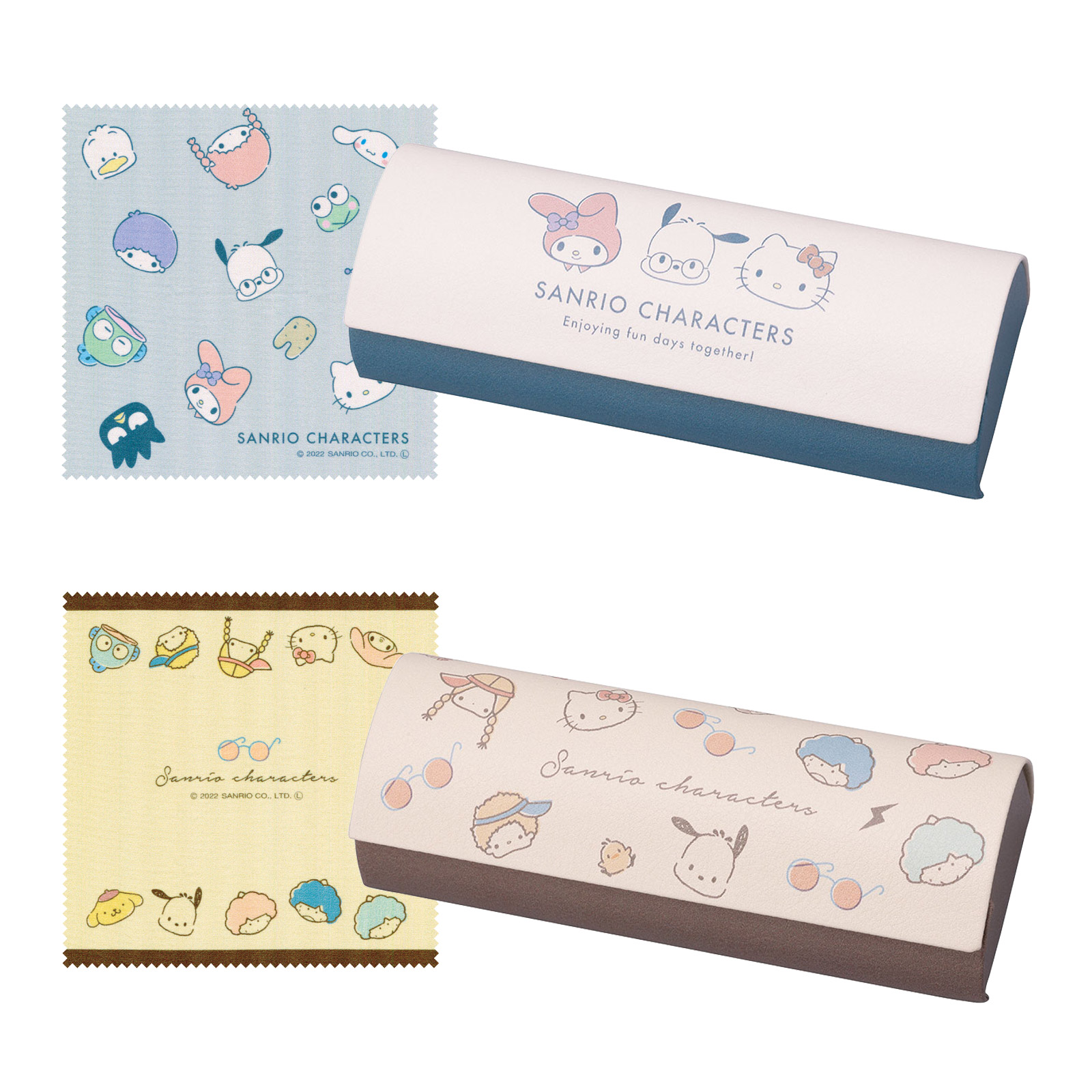 サンリオキャラクターズ メガネケース 眼鏡ケース メガネクロス付き おしゃれ 大人 子供 かわいい キャラクターグッズ 敬老の日 プレゼント 生活雑貨 Sanrio ハローキティ マイメロ ポチャッコ