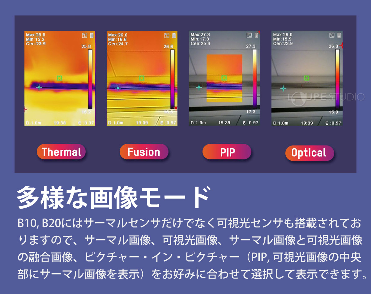 多様な画像モード 