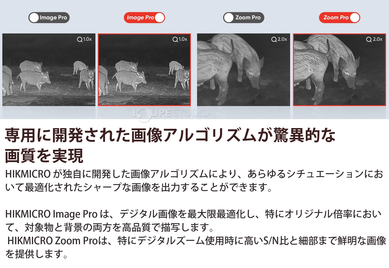 専用に開発された画像アルゴリズムが驚異的な画質を実現 