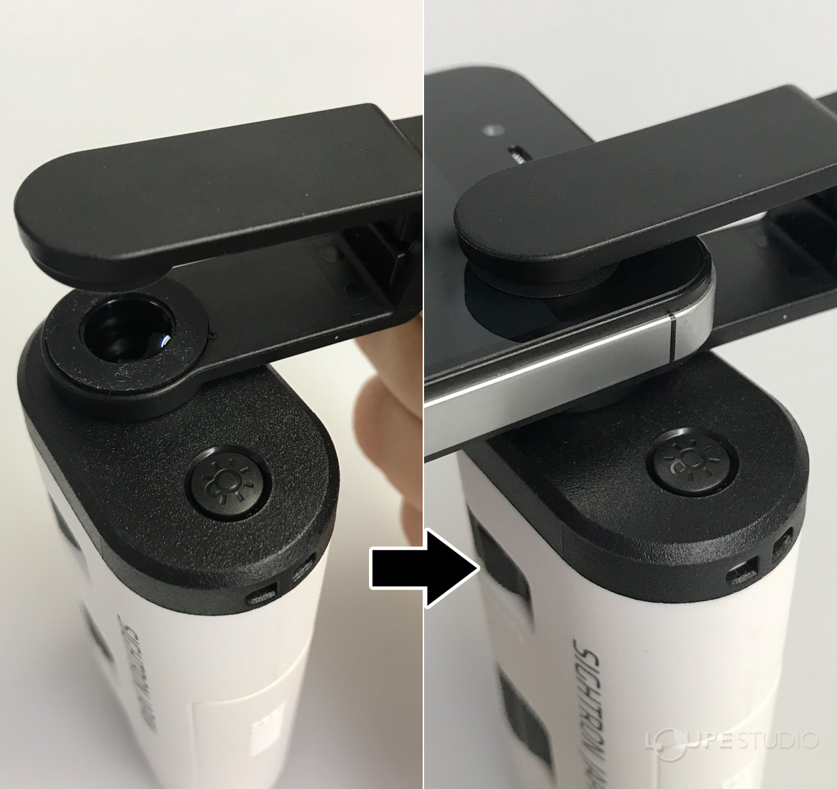 スマートフォン用撮影クリップ付属で撮影も簡単 