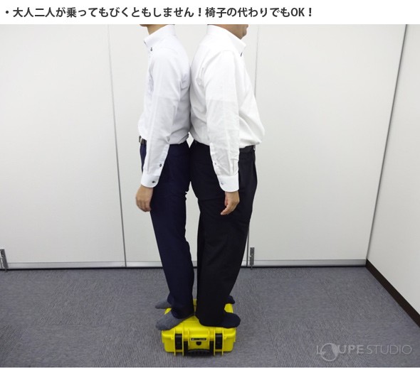 大人二人が乗ってもびくともしません!椅子の代わりでもOK! 