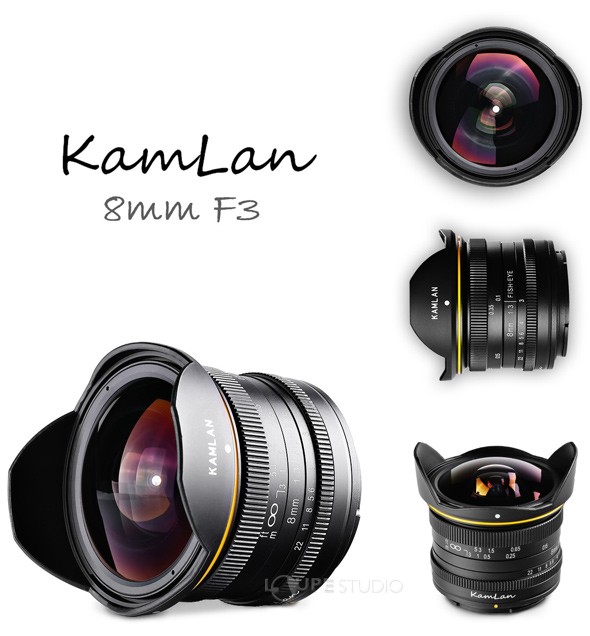 カメラレンズ 8mm F3.0 KAMLAN カムラン レンズ 超広角単焦点レンズ 超広角レンズ 魚眼レンズ 超広角デジカメ ミラーレス フィッシュア