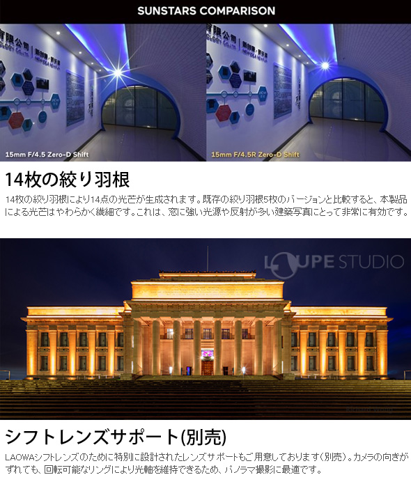 14枚の絞り羽根 