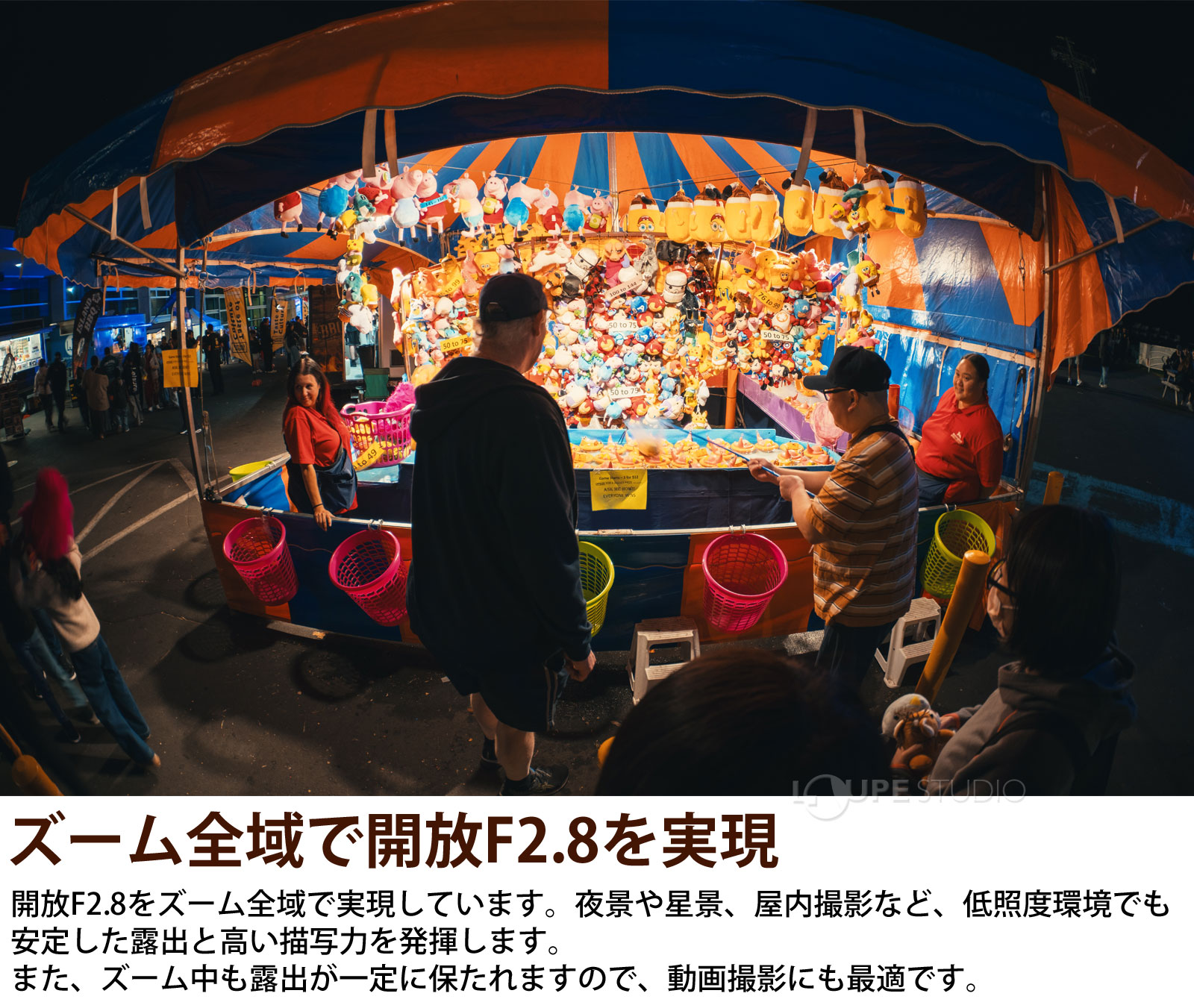 ズーム全域で開放F2.8を実現 