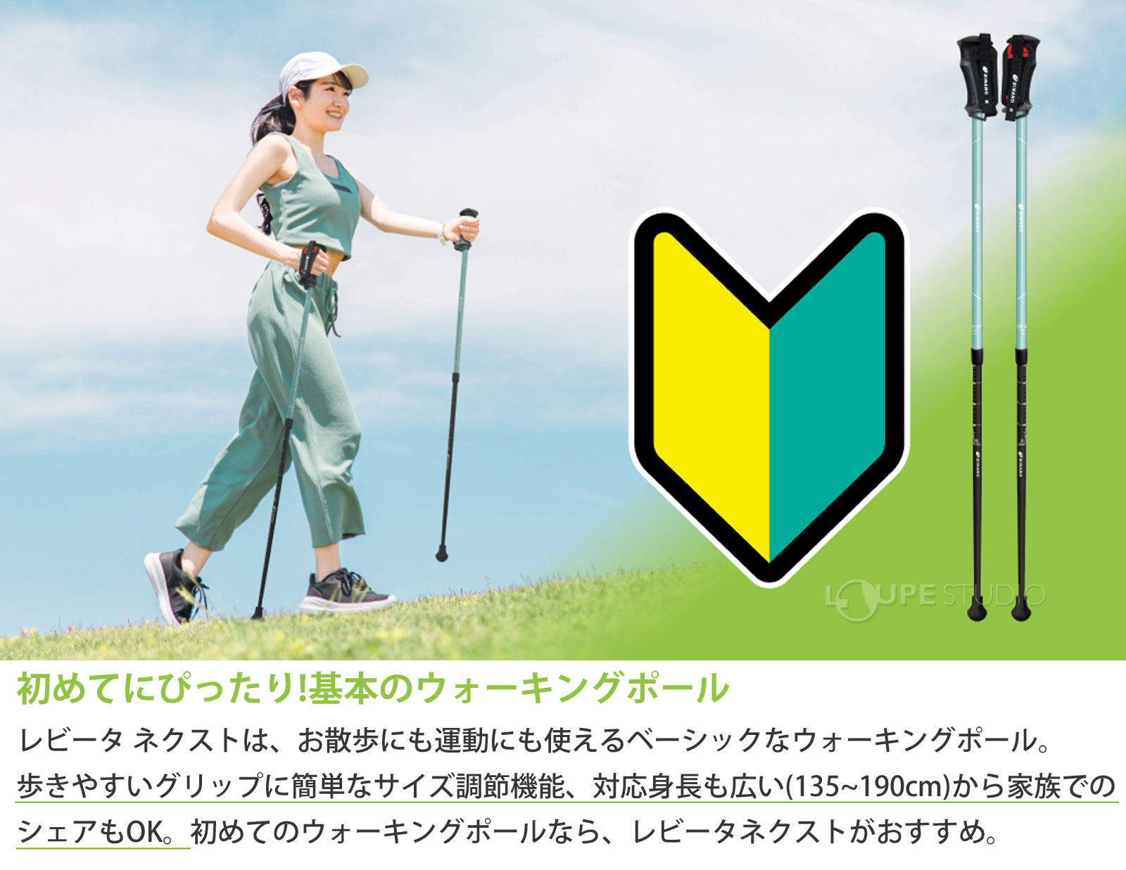 初めてにぴったり!基本のウォーキングポール 