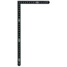 曲尺小型 サンデーカーペンター 黒色 30×15cm表裏同目 白目盛 12435 かねじゃく さしがね 定規 ステンレス