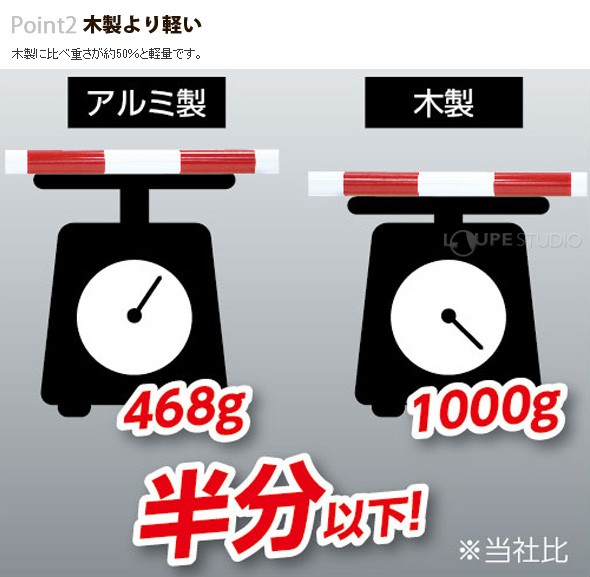 木製より軽い 