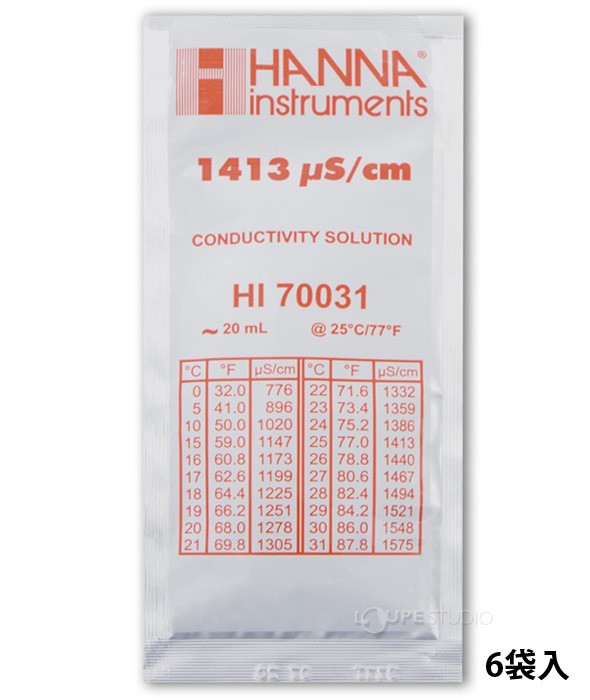 標準液 導電率校正用 1413μS/cm 6袋入 