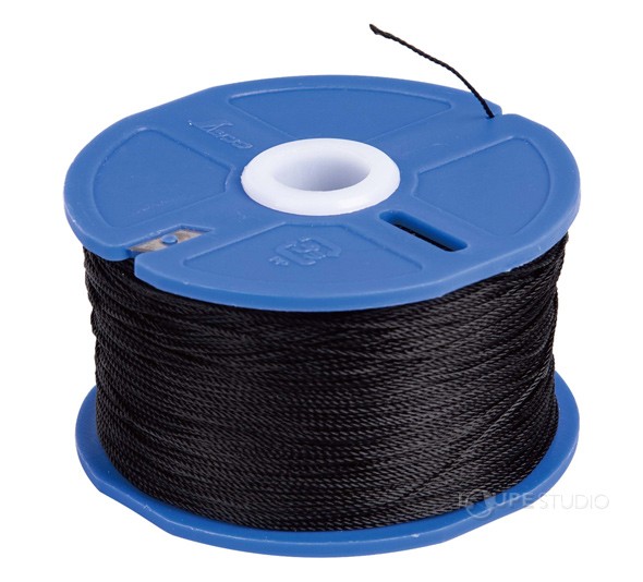 ポリエステル水糸 リール巻 太 0.8mm 270m ブラック 