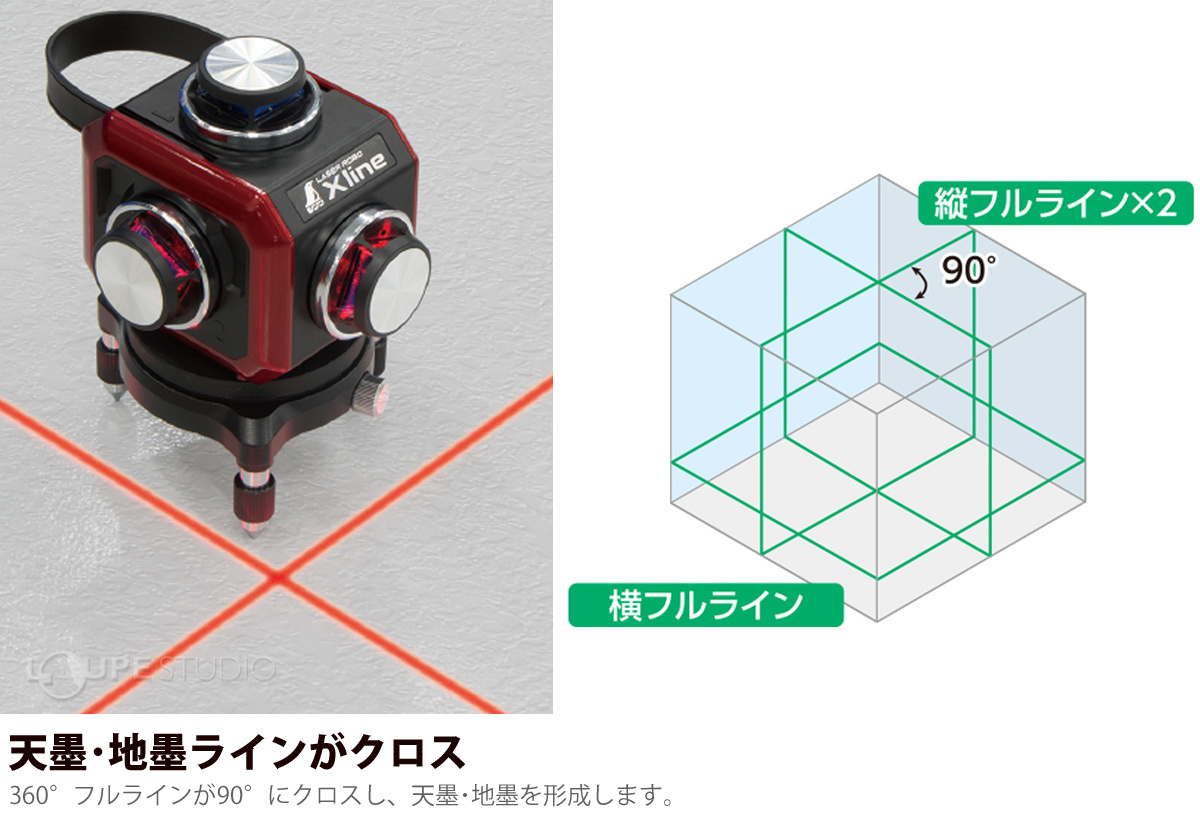 レーザーロボ X line-E レッド フルライン 地墨クロス メーカー直送品