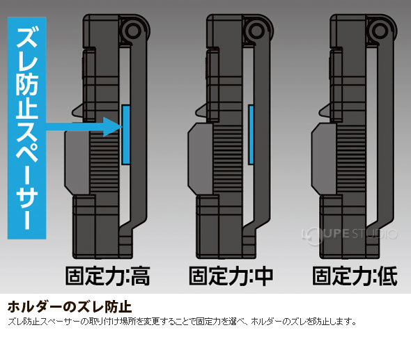 ホルダーのズレ防止 
