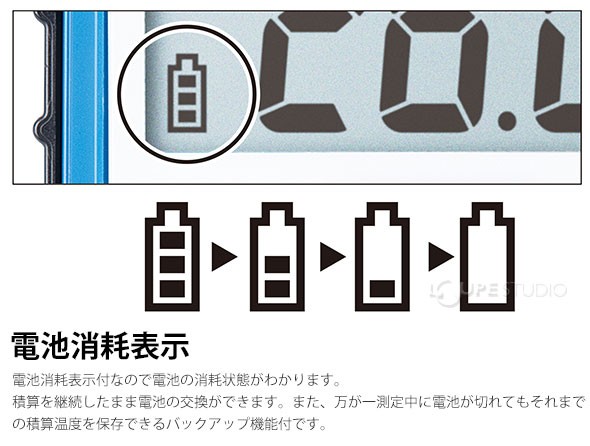 電池消耗表示 