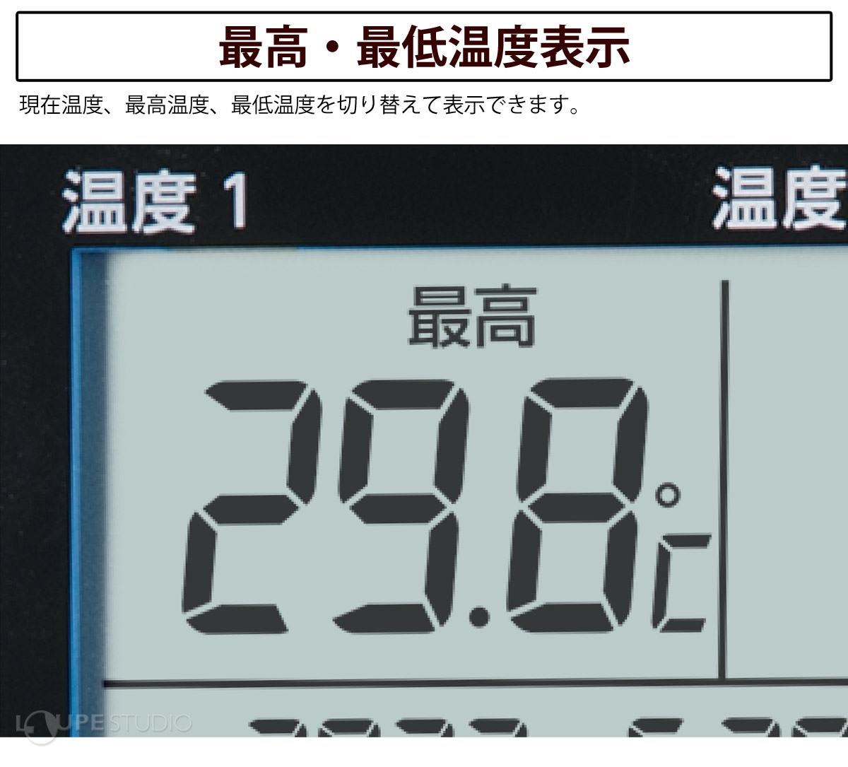 最高・最低温度表示