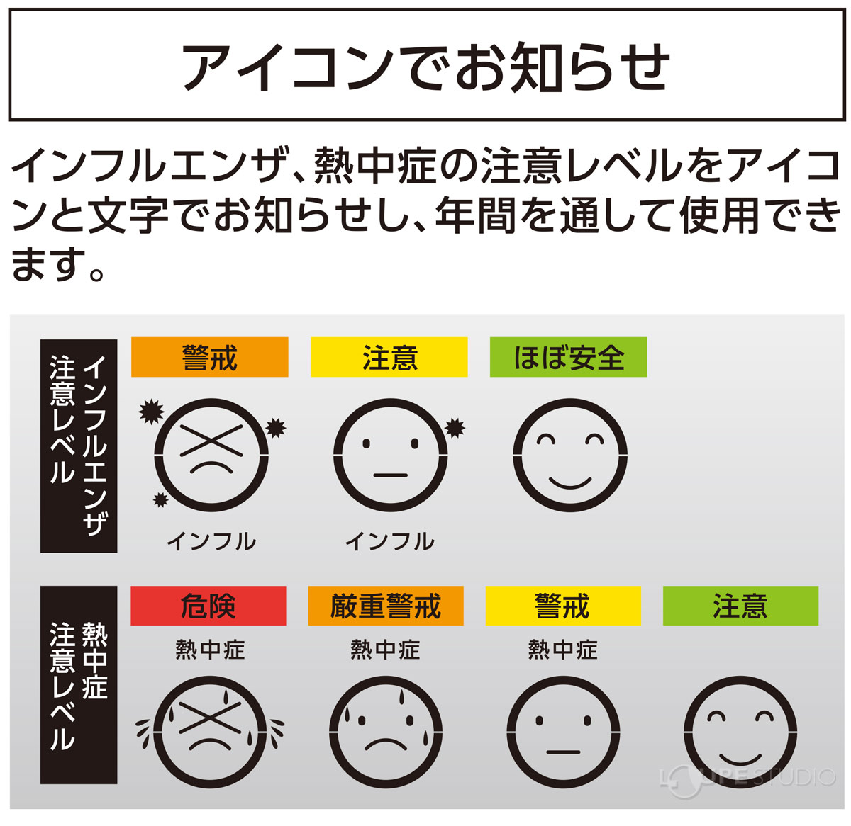 アイコンでお知らせ
