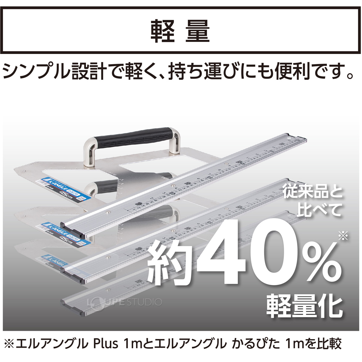 丸ノコガイド定規 エルアングル かるぴた 60cm 併用目盛 定規 シンワ