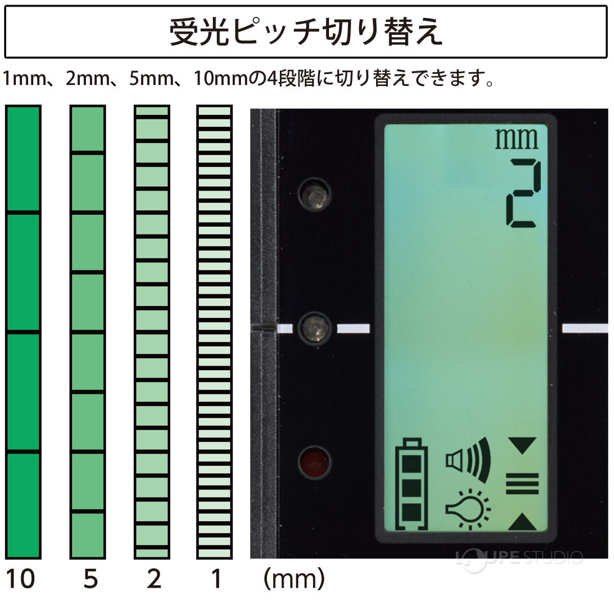 受光ピッチ切り替え 