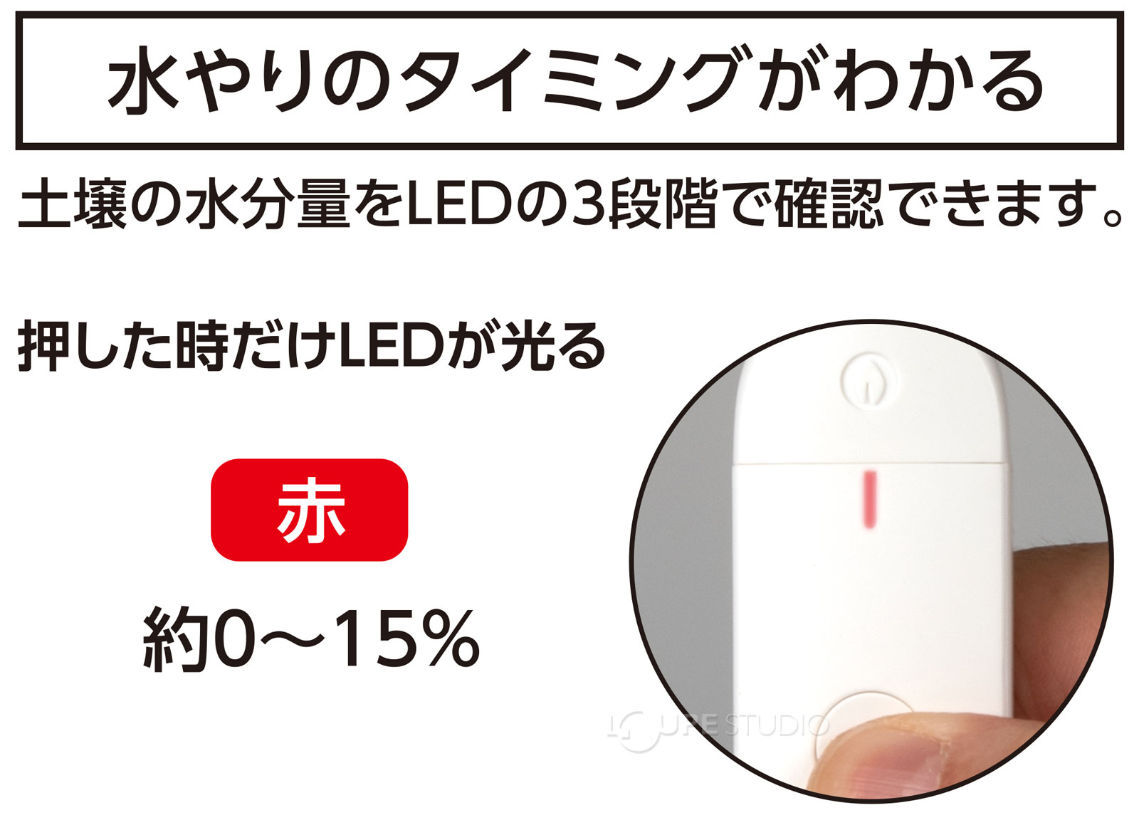 水やりのタイミングがわかる
