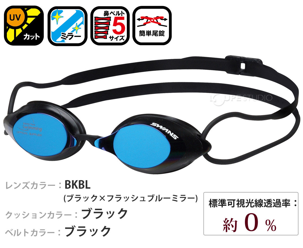 ブラック×フラッシュブルーミラー