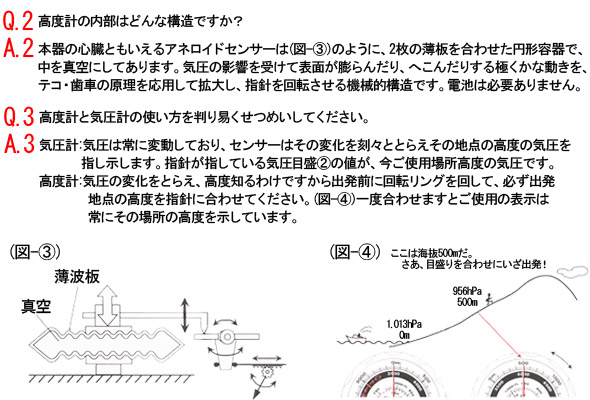 高度計の内部はどんな構造ですか？ 