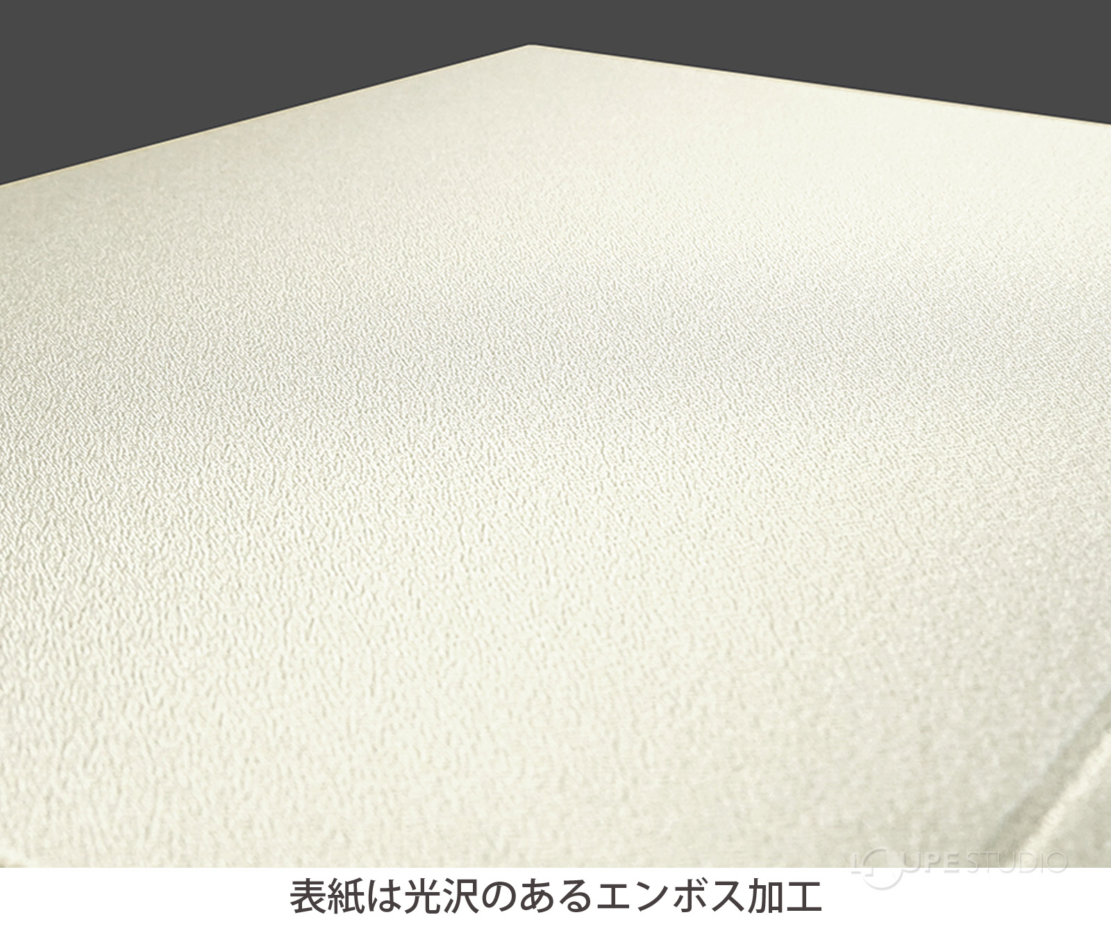 表紙は光沢のあるエンボス加工 