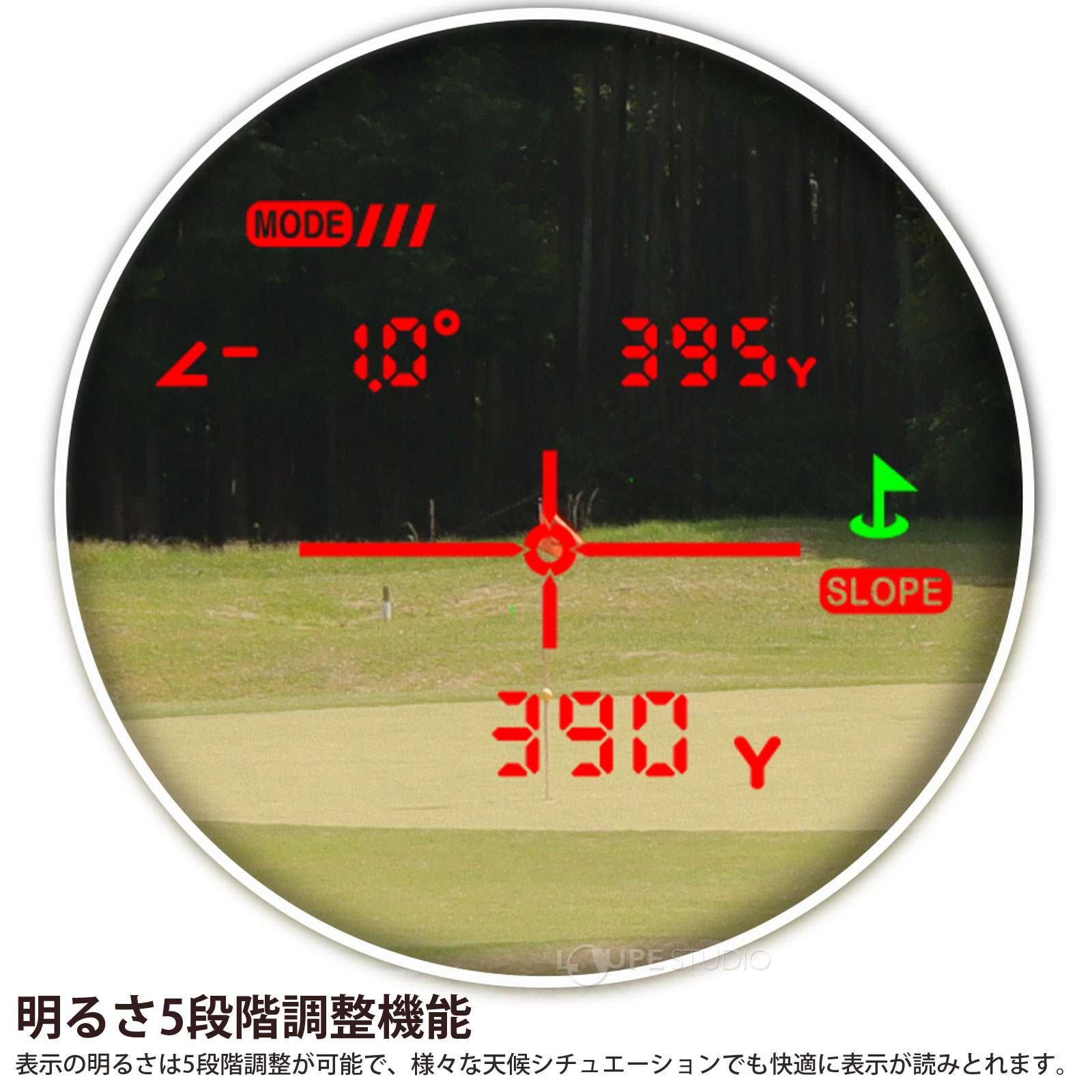 明るさ5段階調整機能 