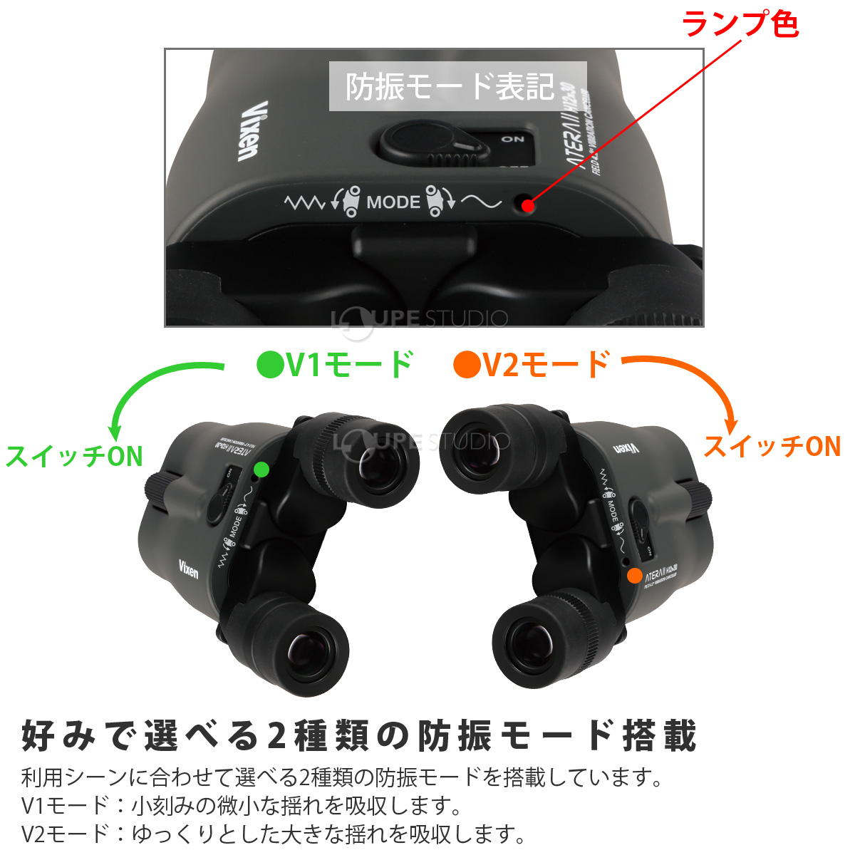 防振モード搭載 