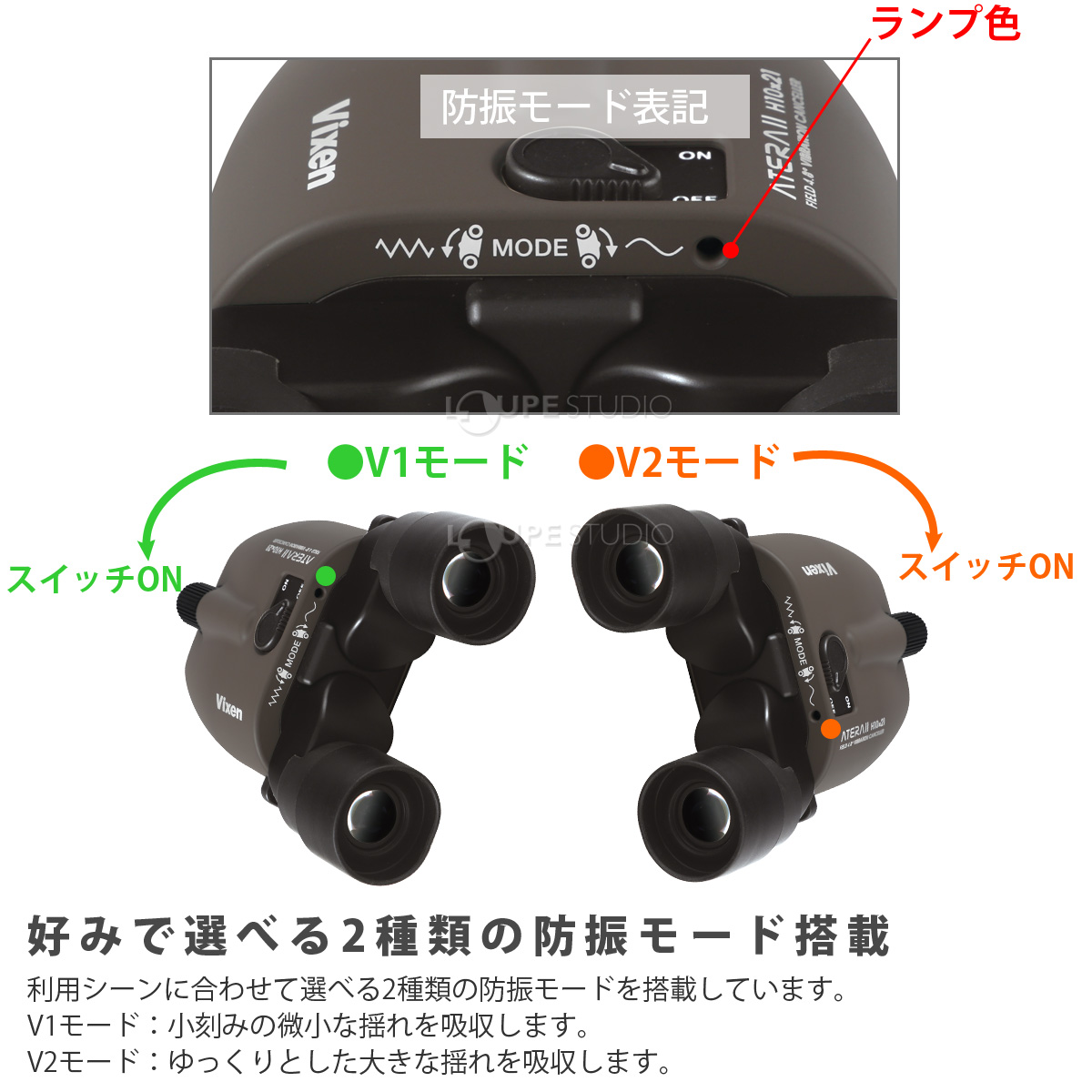防振モード搭載 