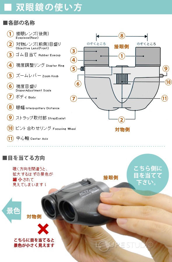 双眼鏡 ズーム コンサート アクティ ビクセン 6-18x18 6〜18倍 18mm