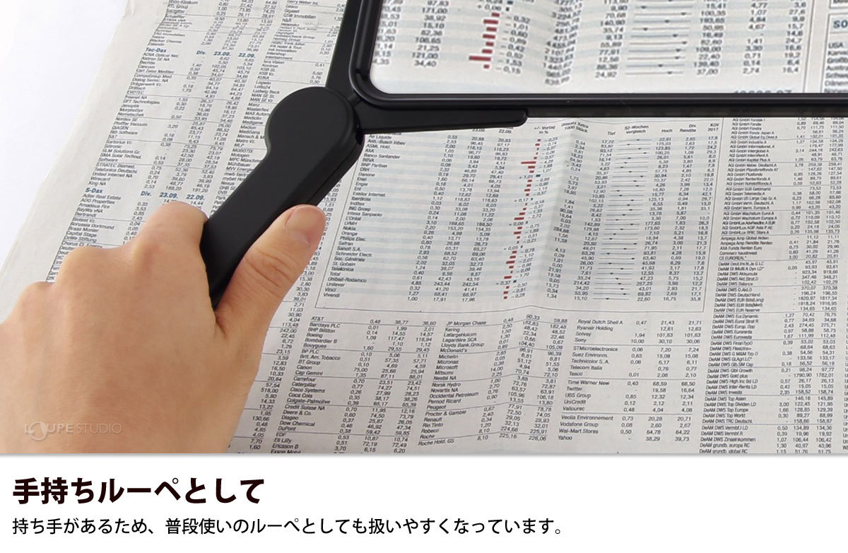 手持ちルーペとして 