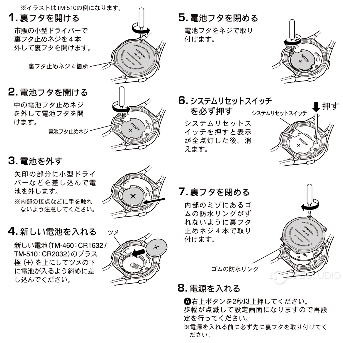 電池交換可能 