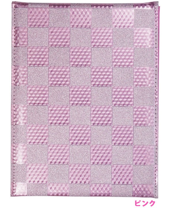 チェック柄BIG折立ミラー 