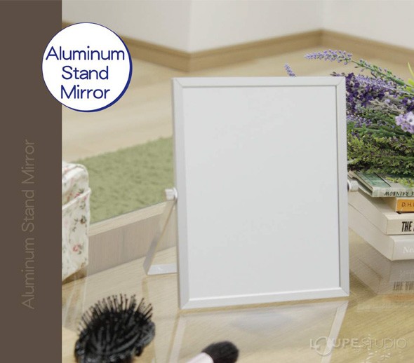 アルミスタンドミラー シルバー 