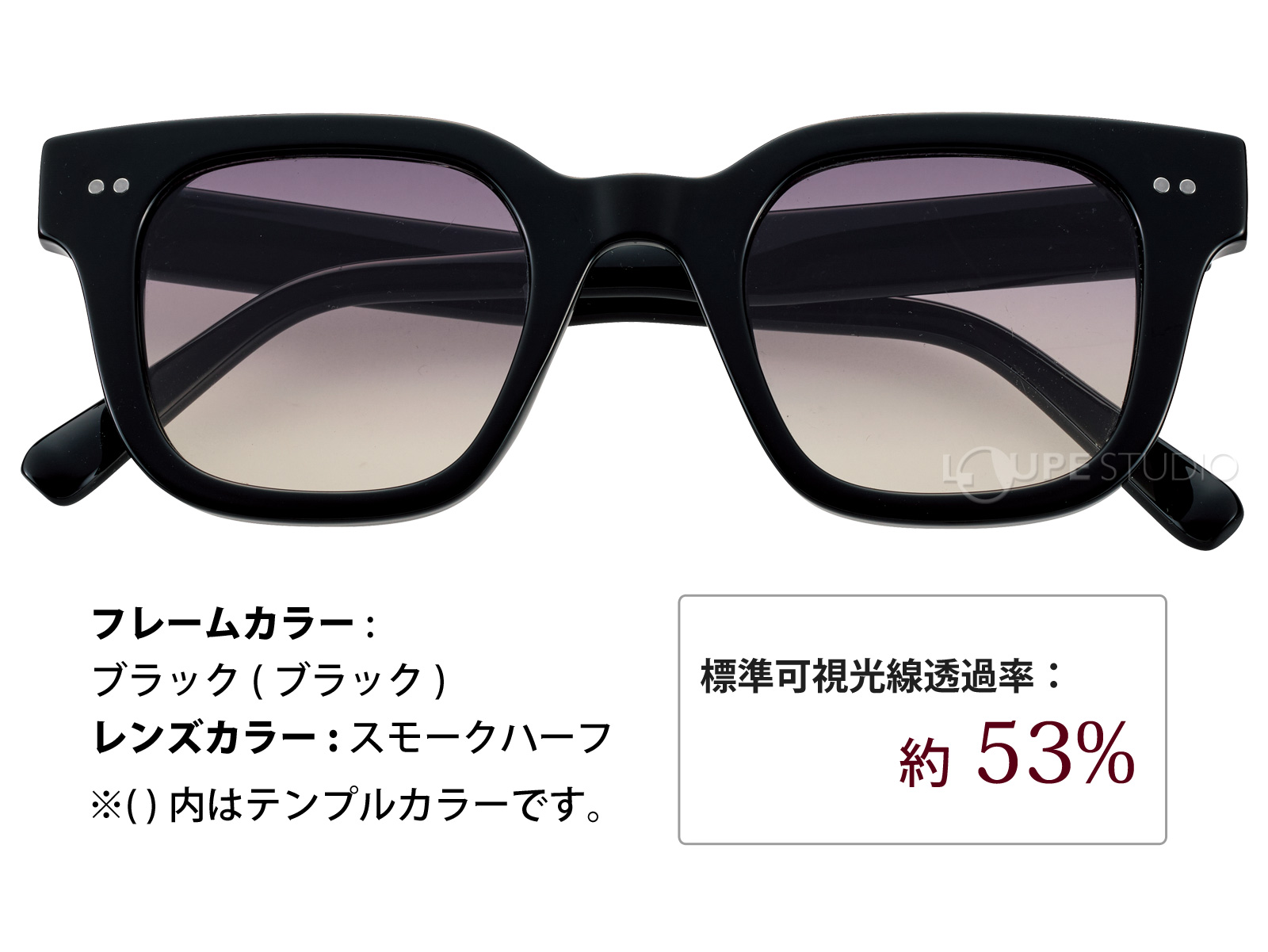 ブラック/スモークハーフ 