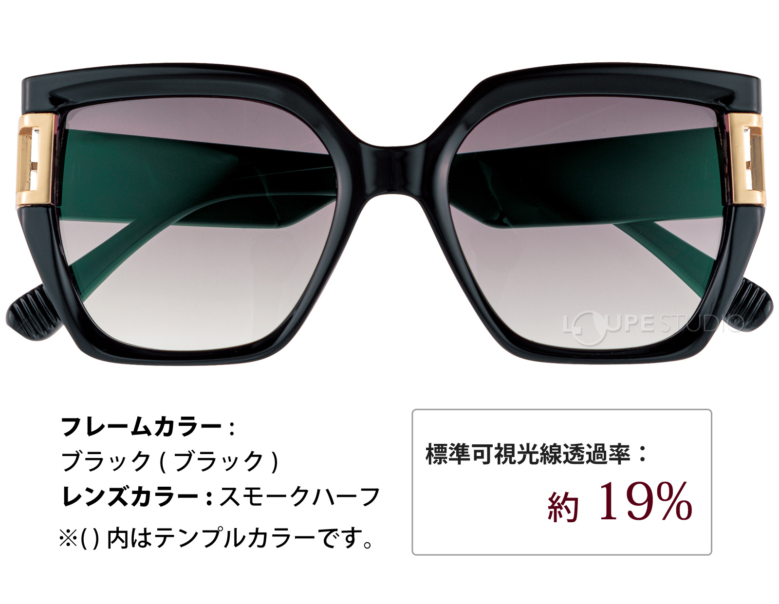 ブラック/スモークハーフ 