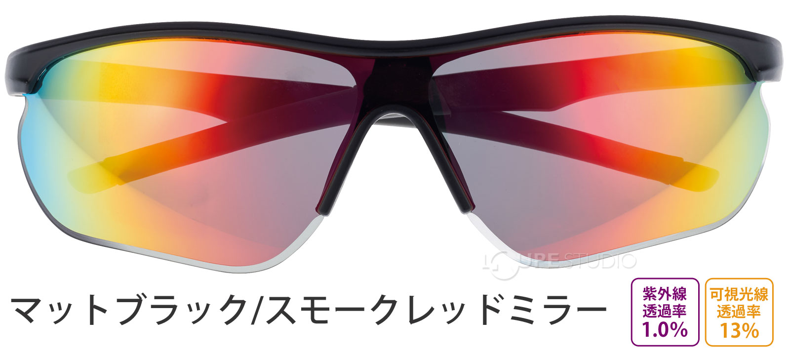 マットブラック/スモークレッドミラー 