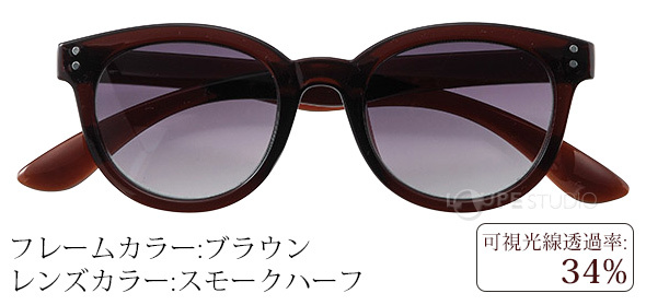 ブラウン/スモークハーフ 
