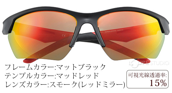 マットブラック(マッドレッド)/スモーク(レッドミラー) 