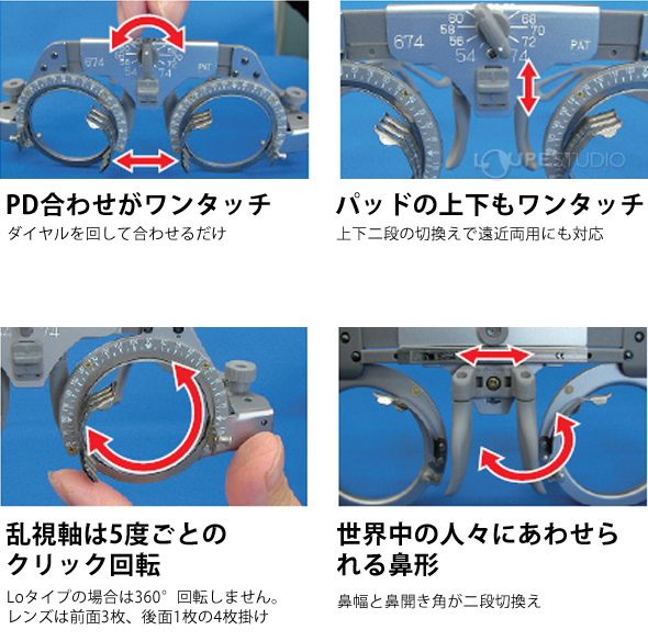 PD合わせがワンタッチ&パッドの上下もワンタッチ 