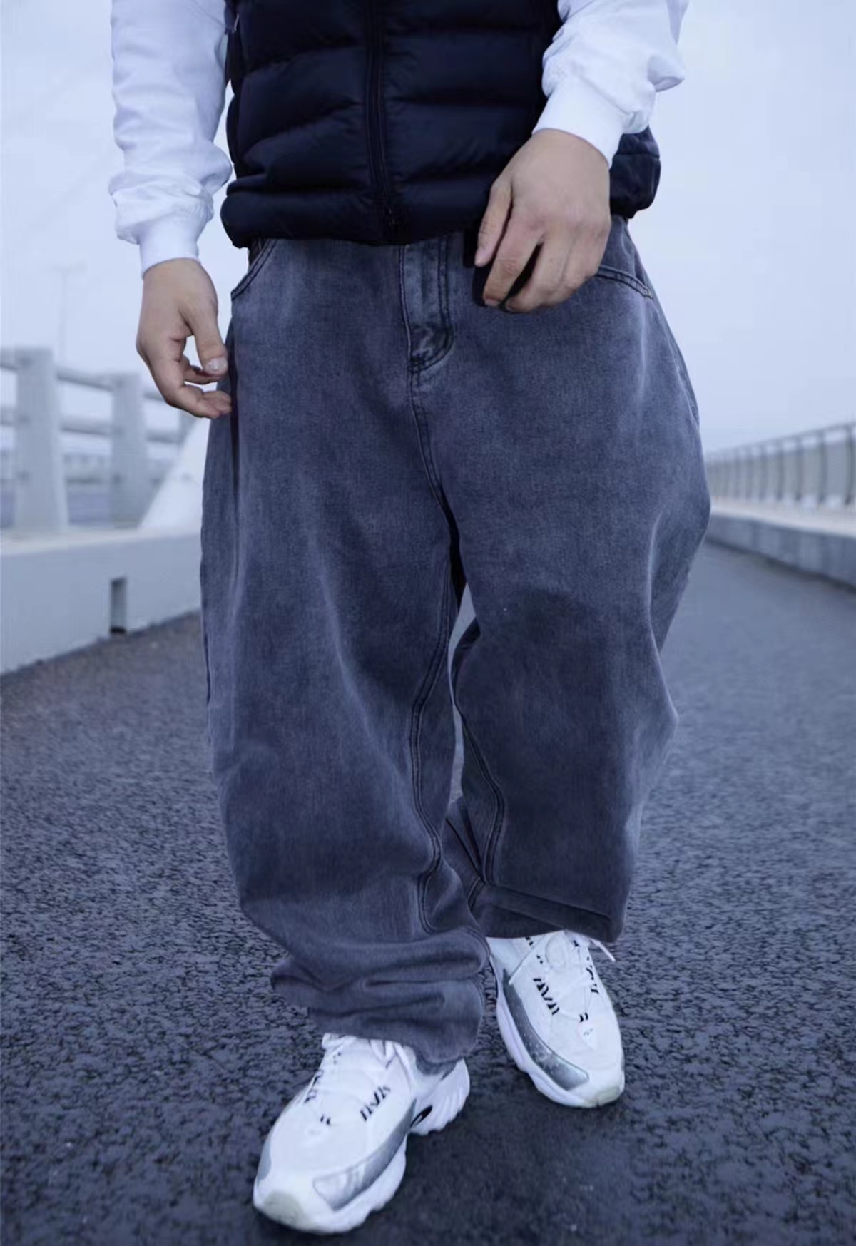 ペレペレ 超極太 オーバーサイズ ブラックデニム バギーパンツ 無地 黒 B系 90s ペレペレ デニムペインターパンツ 40 ブラック Pelle Pelle