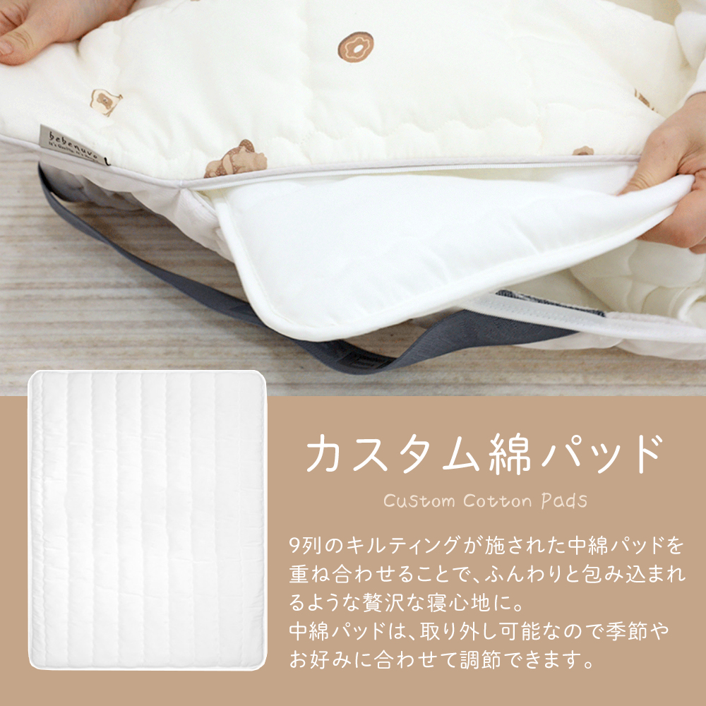 bebenuvo お昼寝布団 セット バッグ 保育園 4点 接触冷感 ひんやり