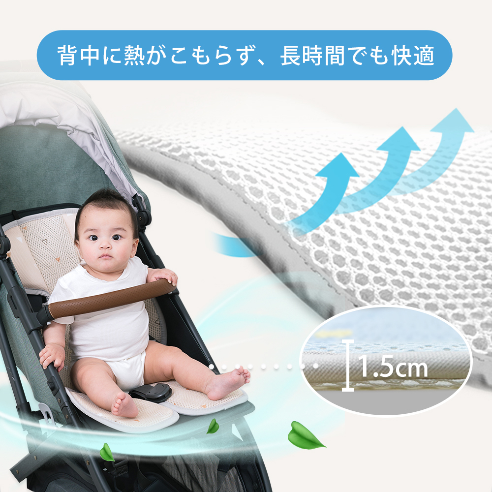 Gio Pillow（ジオピロー） GIO ベビーカーシート ベビーカークッション