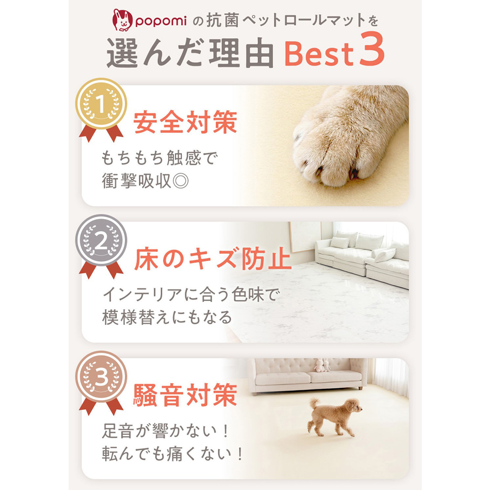ペットマット 防水 犬 猫 滑り止め PVC ...の詳細画像2