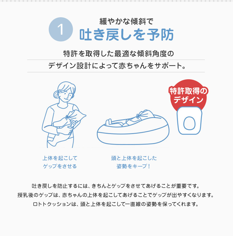 開店祝い Rototobebe ロトトクッション 吐き戻し防止 枕 クッション 出産祝い ベビー枕 洗える 新生児 まくら 斜面枕 Cカーブ 背中スイッチ 背中センサー 専用ケース付 在庫一掃 Www Muslimaidusa Org