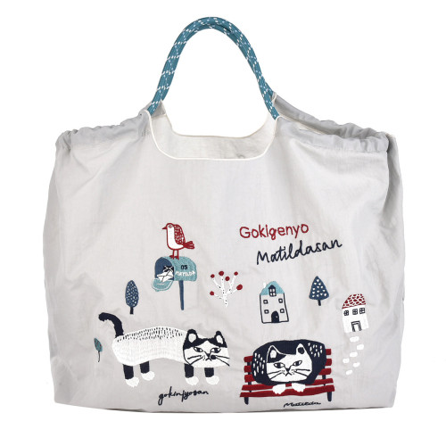 kusuguru（クスグル） Lサイズ ブランド バッグ 撥水 刺繍 犬 猫 柄