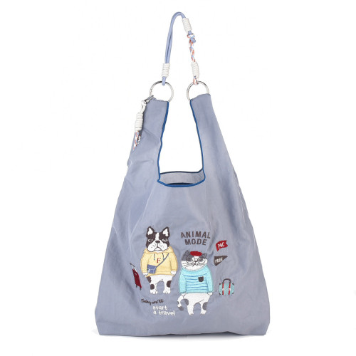 猫村様　コウテイペンギン　トートバッグ　ファスナー付き　ナイロンワッシャー imgrc0078487788.jpg