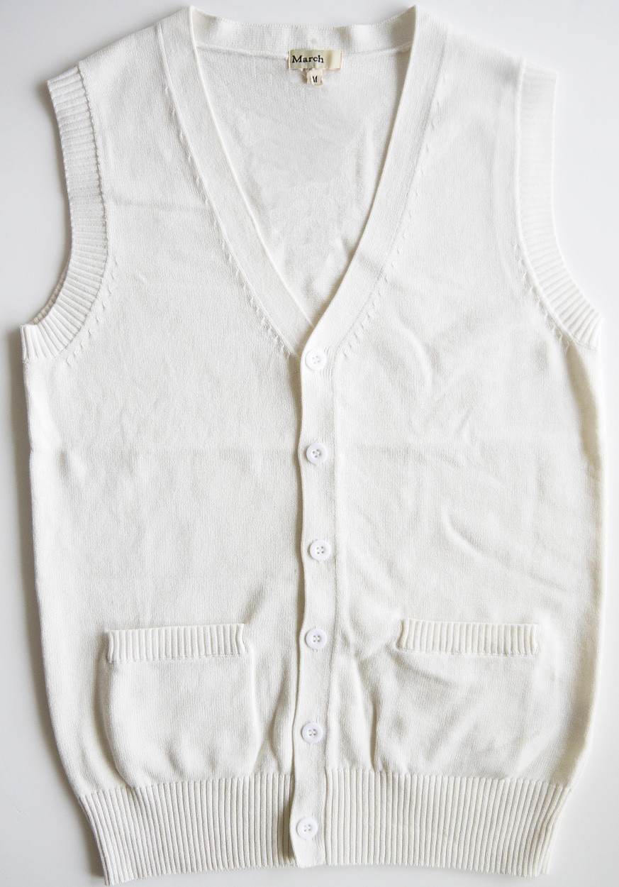 釦開き Vネック ベスト 学生 制服 ニット ゆうパケット送料無料