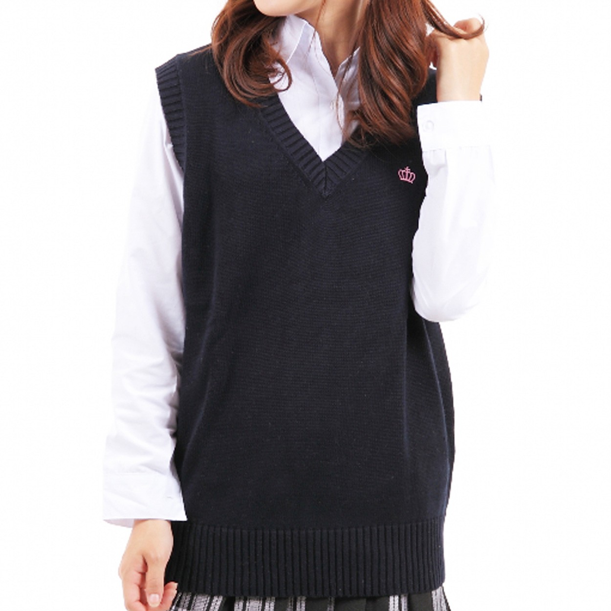 ニット スクール ベスト ワンポイント刺繍入り Vネック 学生 制服 ゆうパケット送料無料 :10000018:LoveBerry sMarket -  通販 - Yahoo!ショッピング