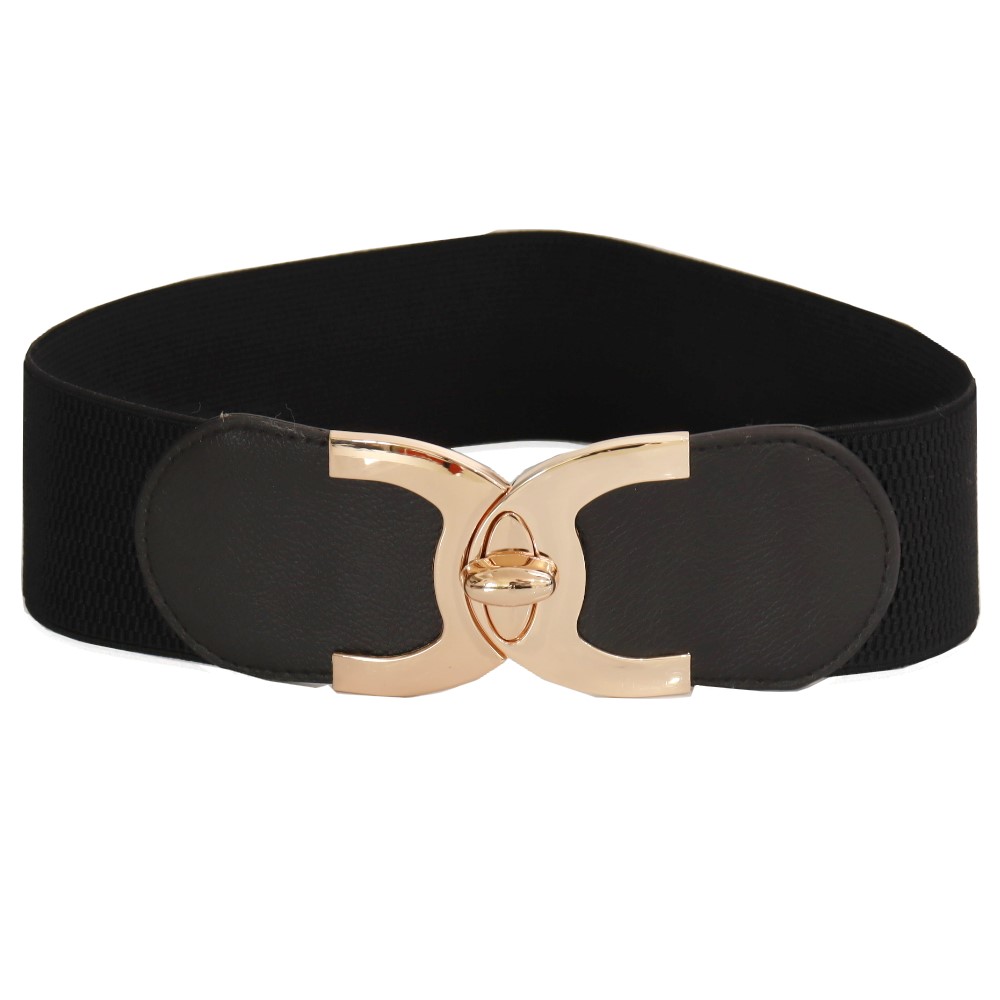 d.i.a. ベルト 黒 ゴールド スターバックル 太ベルト セール】チャーム付き スターバックル チェーンベルト（ベルト