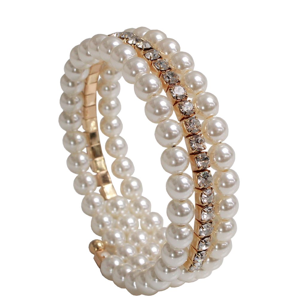 ブレスレット レディース パール バングル 結婚式 アクセサリー